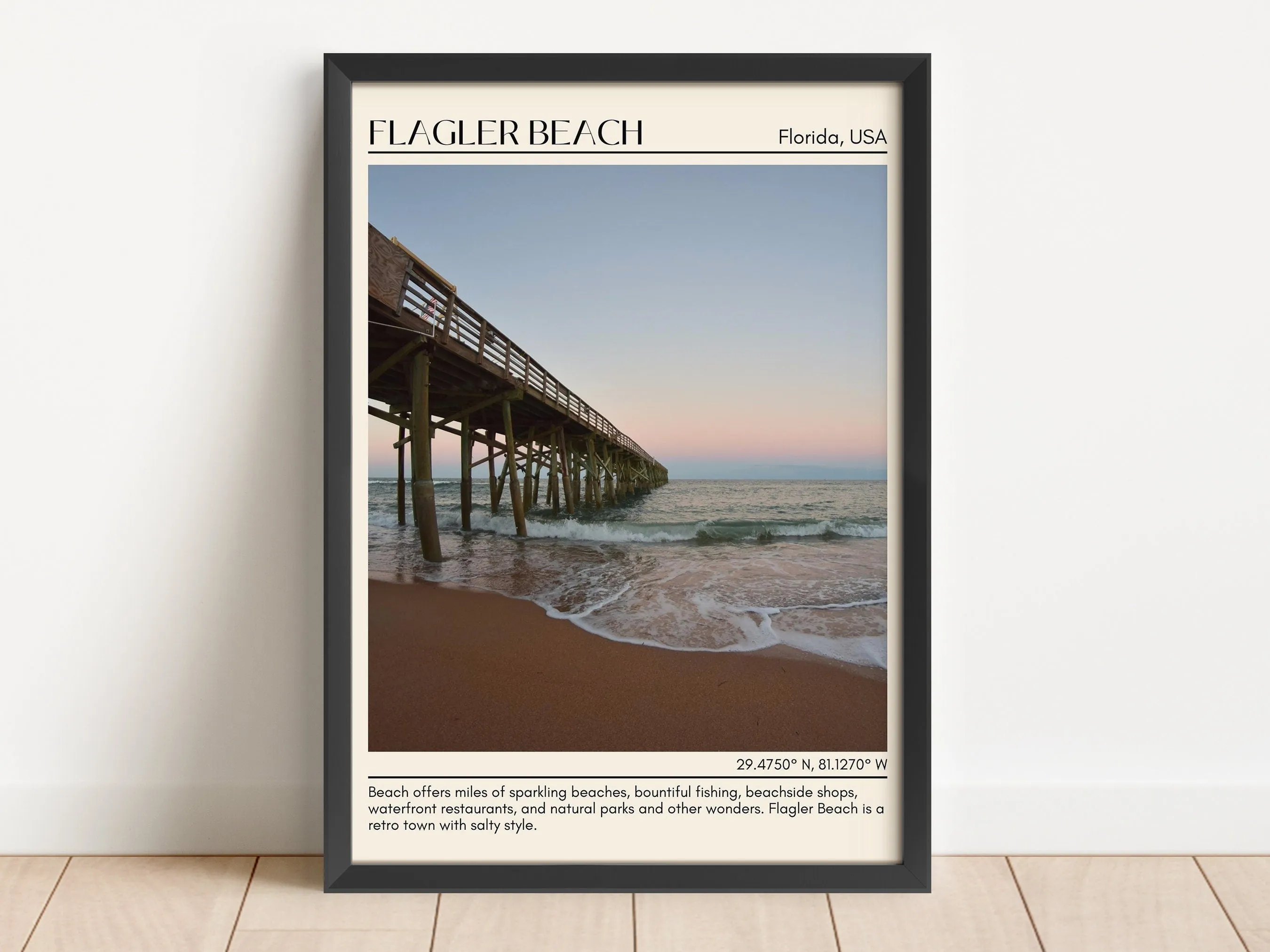 Flagler Beach Wall Canvas, Florida, USA