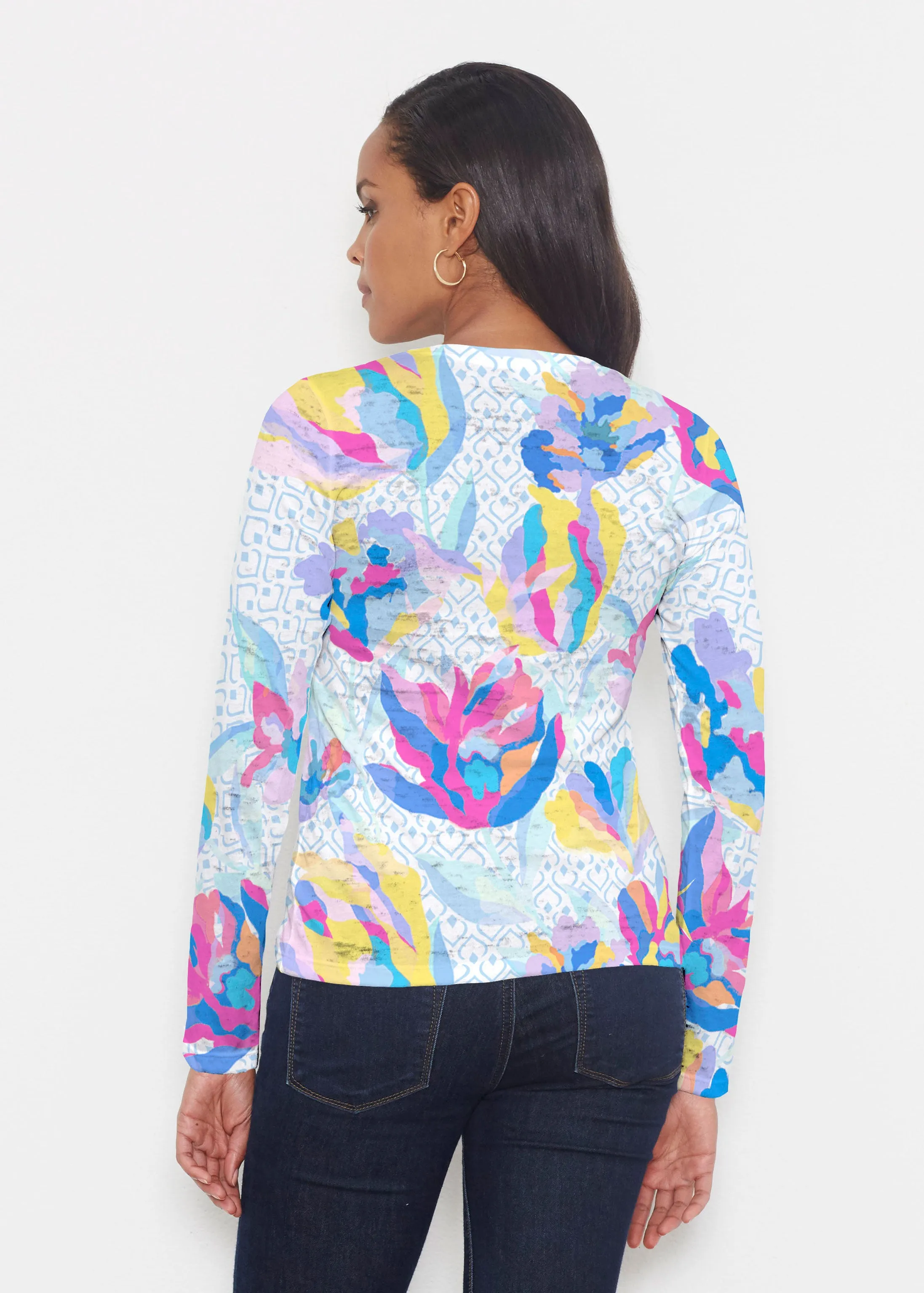 Floral Spades (8048) ~ Signature Long Sleeve Crew Shirt