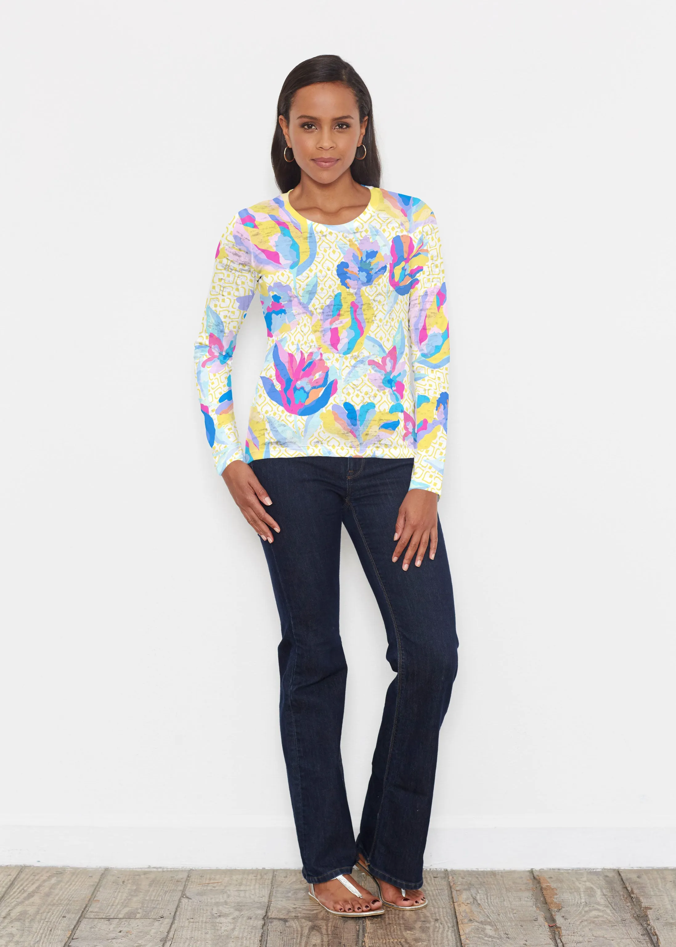 Floral Spades (8048) ~ Signature Long Sleeve Crew Shirt