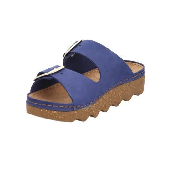 'Foggia-D' women's slide homeslipper - blue