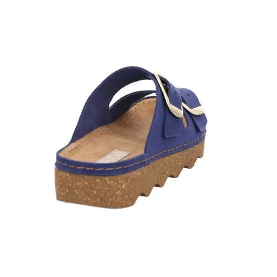 'Foggia-D' women's slide homeslipper - blue