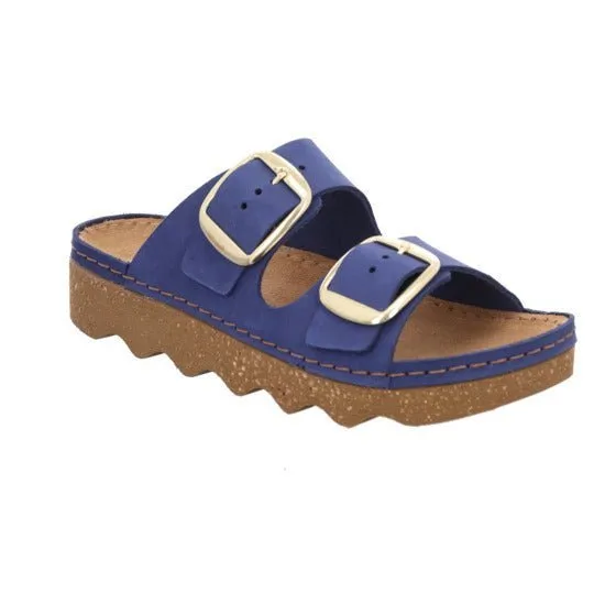 'Foggia-D' women's slide homeslipper - blue