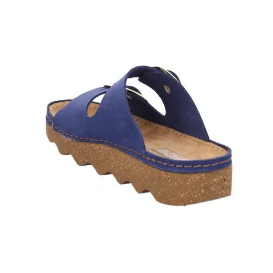 'Foggia-D' women's slide homeslipper - blue