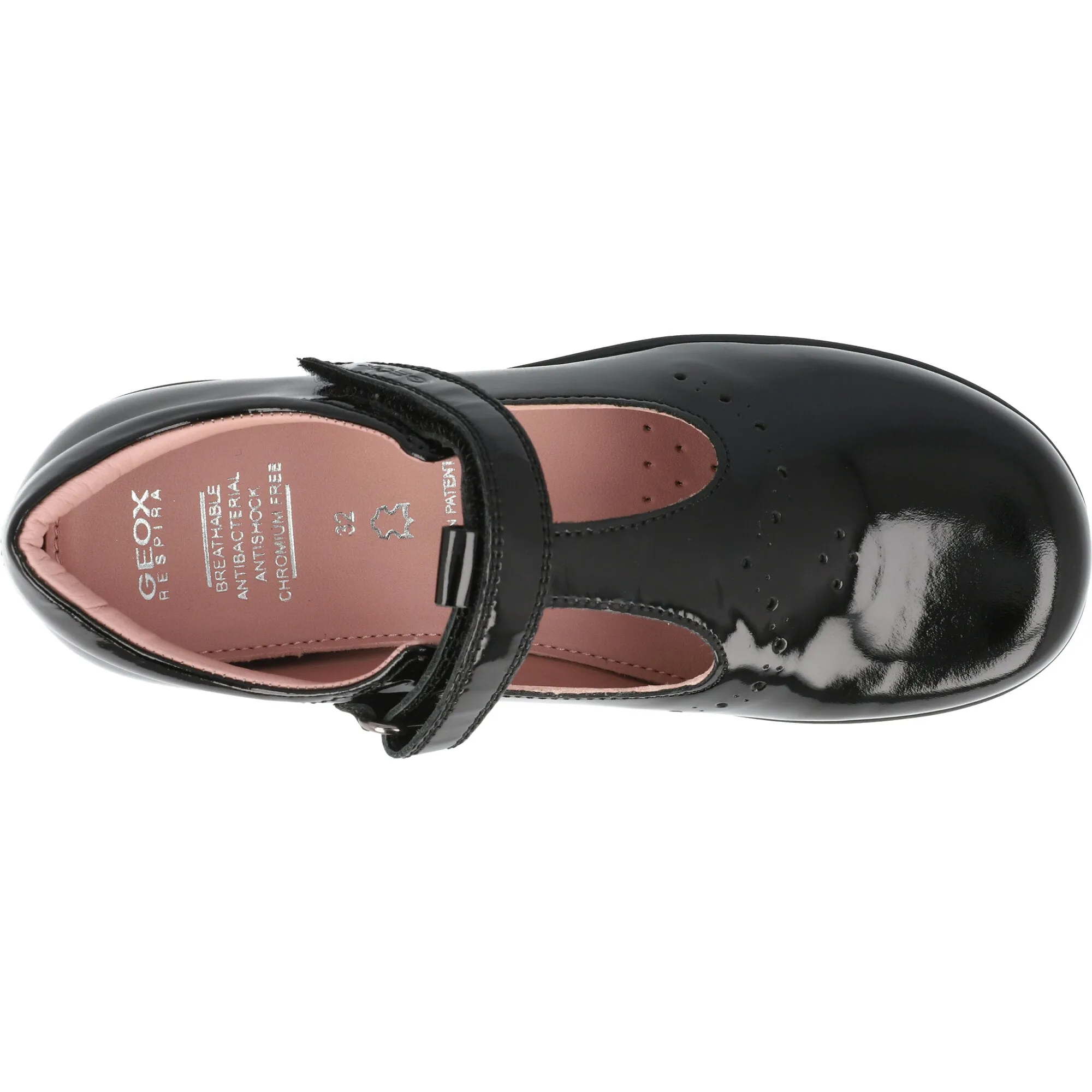 Geox Naimara Black Ballet Flats for Girls