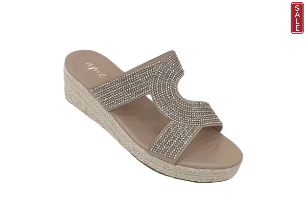 Glitz Wedge nude
