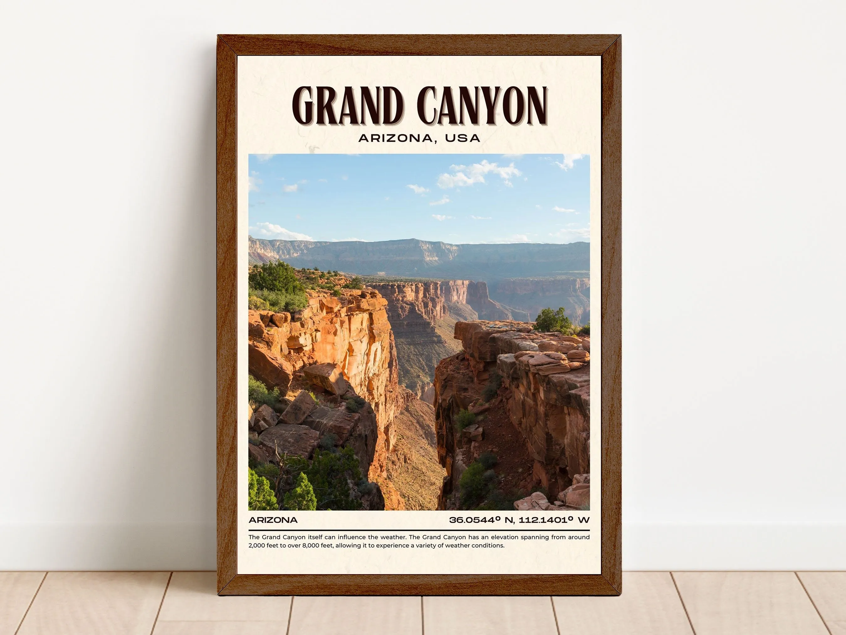 Grand Canyon Vintage Wall Art, Arizona, USA