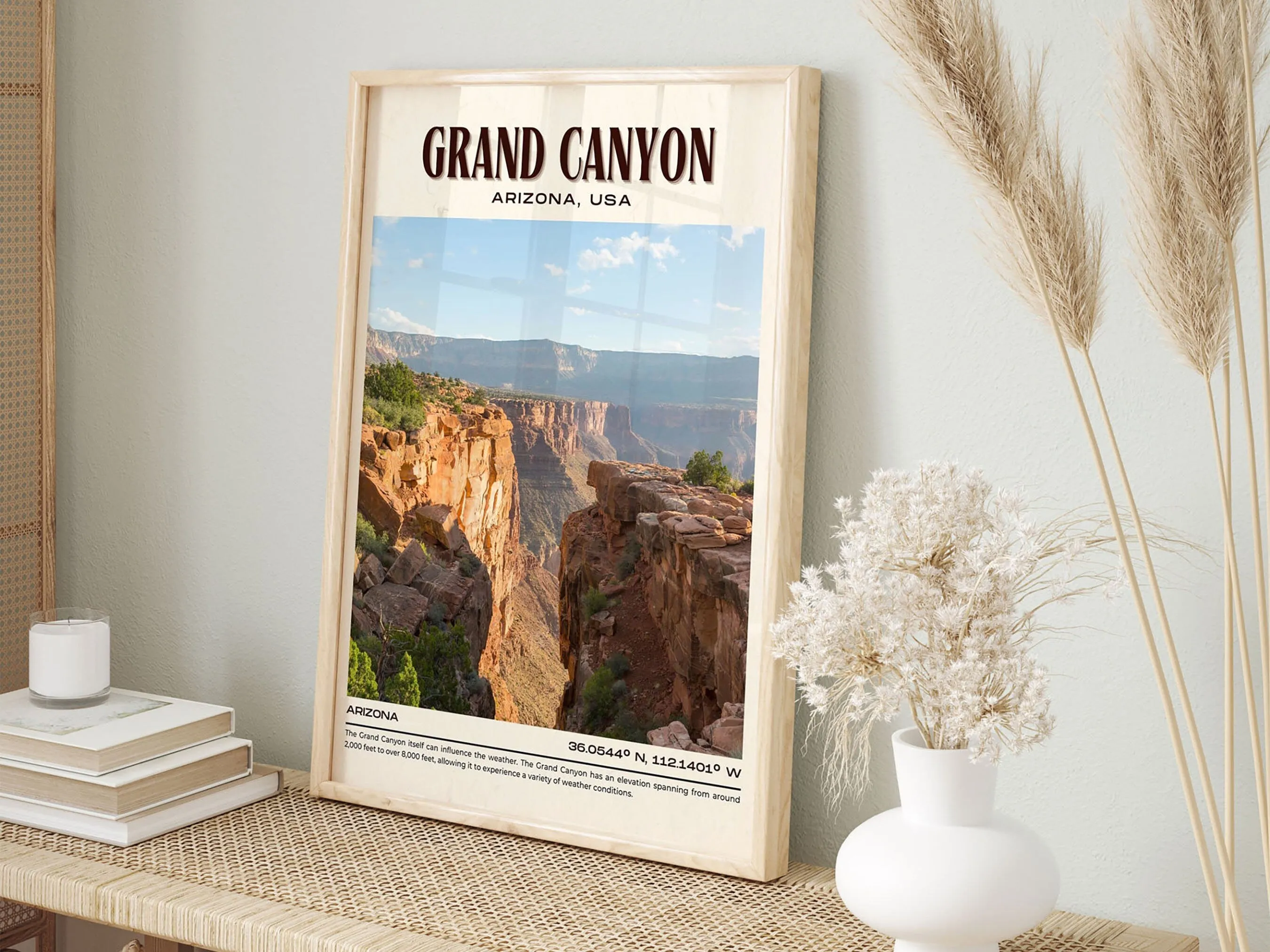 Grand Canyon Vintage Wall Art, Arizona, USA