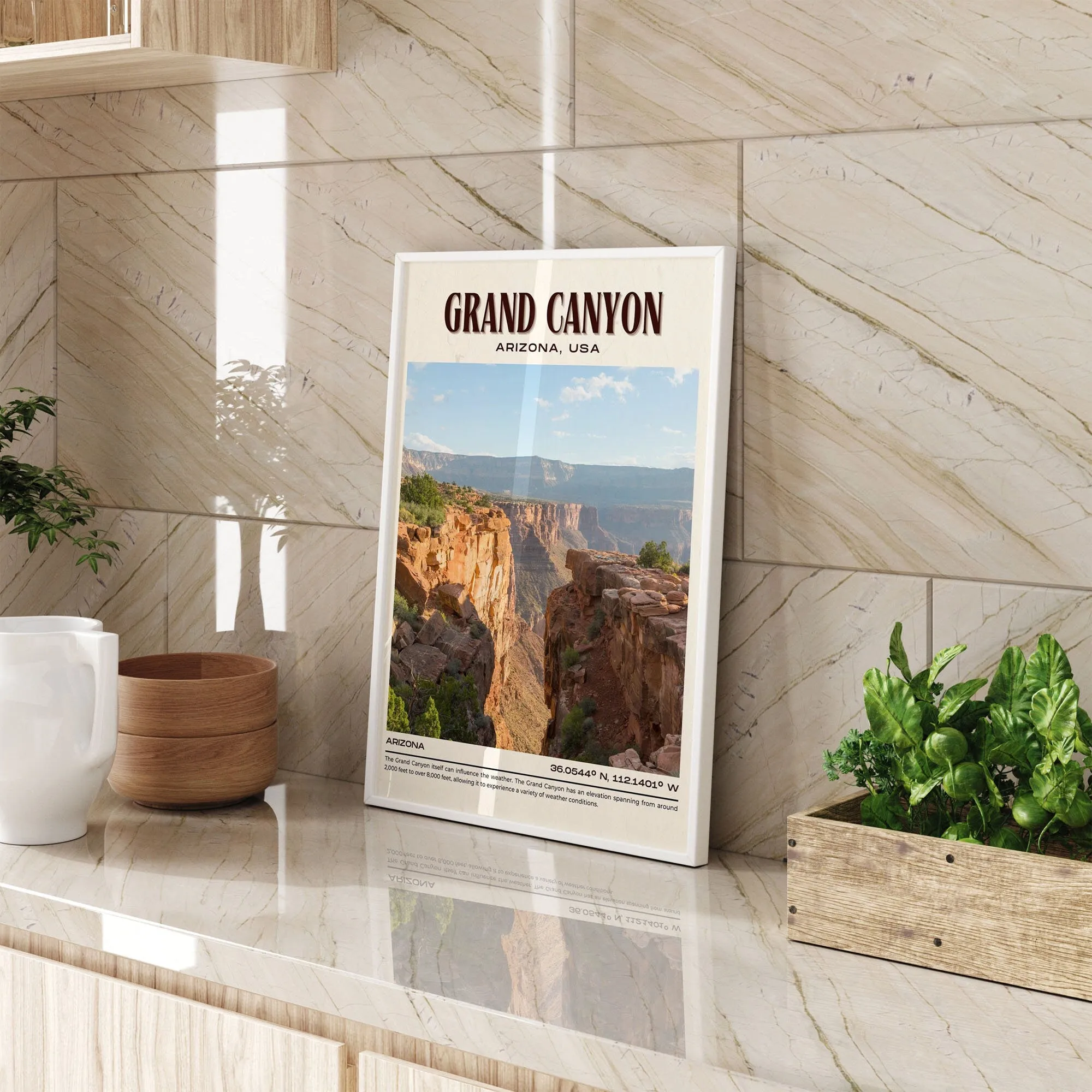 Grand Canyon Vintage Wall Art, Arizona, USA