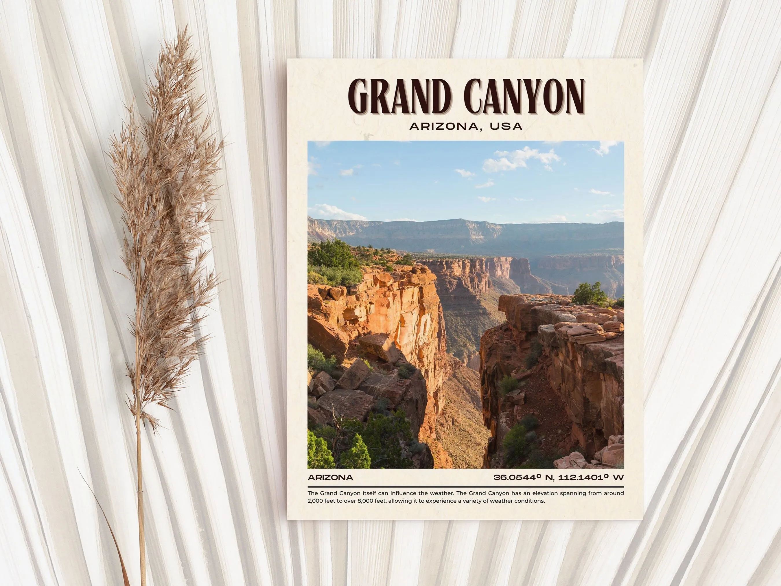 Grand Canyon Vintage Wall Art, Arizona, USA