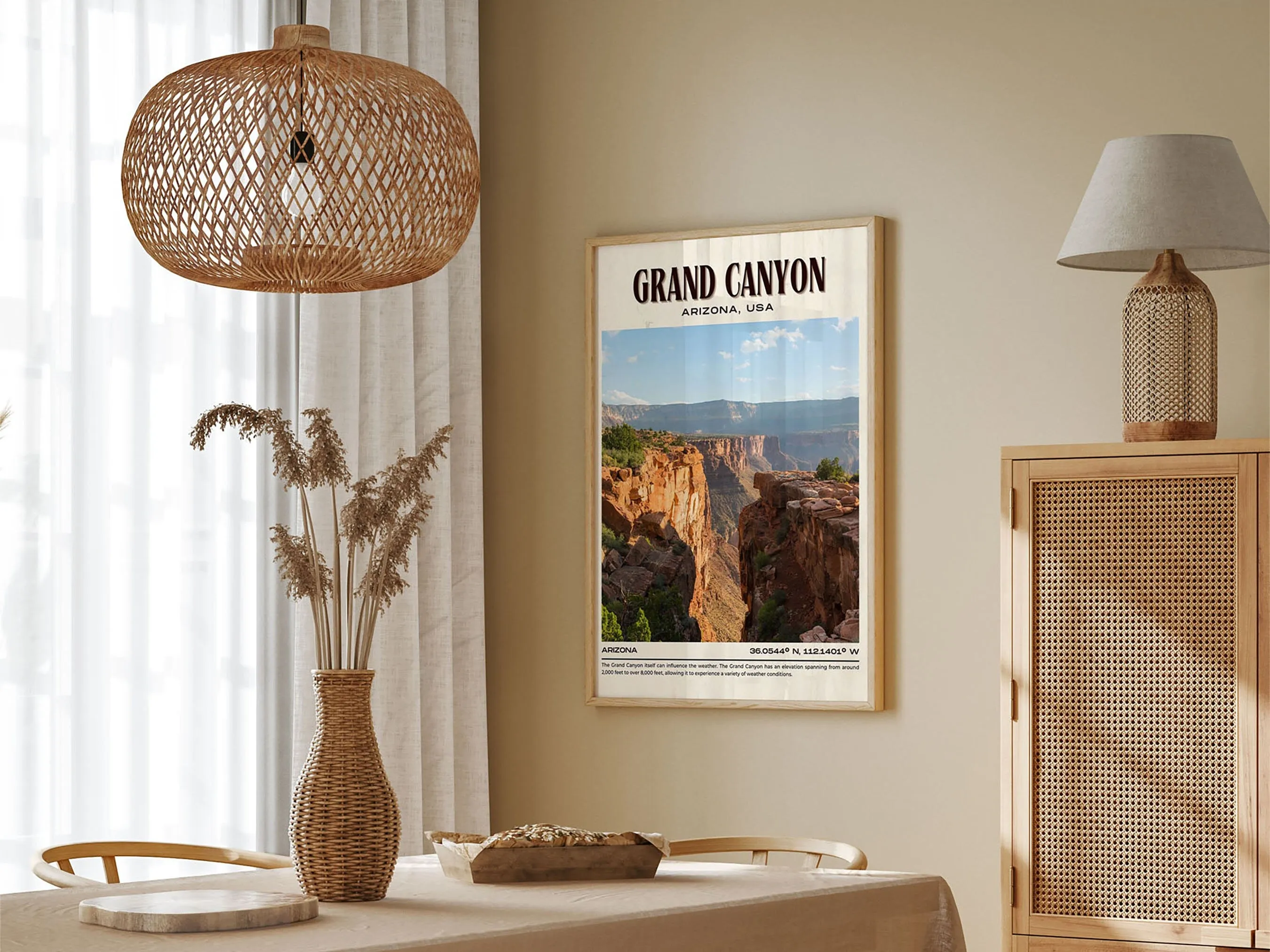 Grand Canyon Vintage Wall Art, Arizona, USA