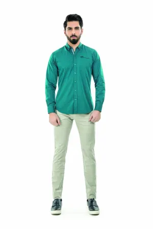 Green Casual Shirt FS Regular Fit