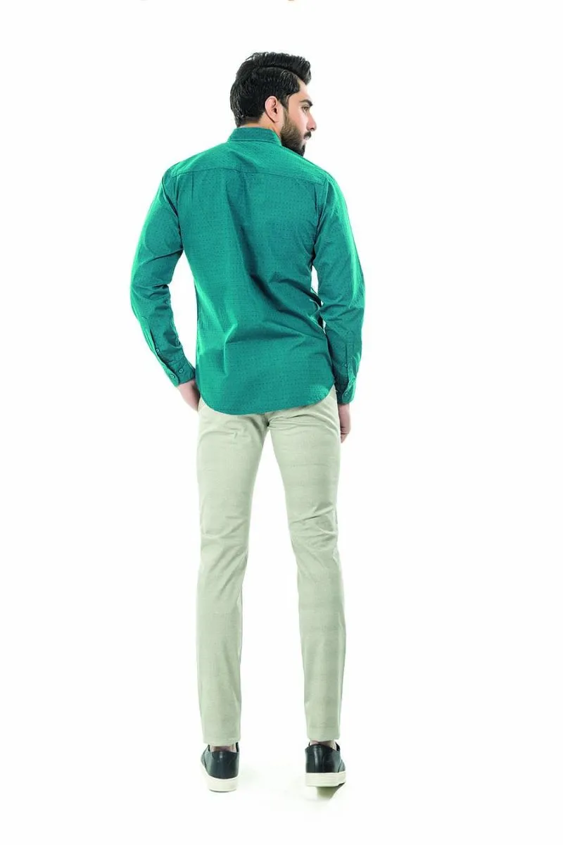 Green Casual Shirt FS Regular Fit