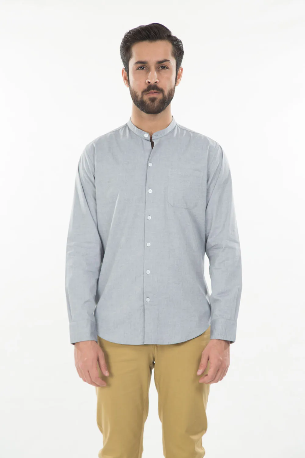 Grey Casual Shirt FS Slim Fit