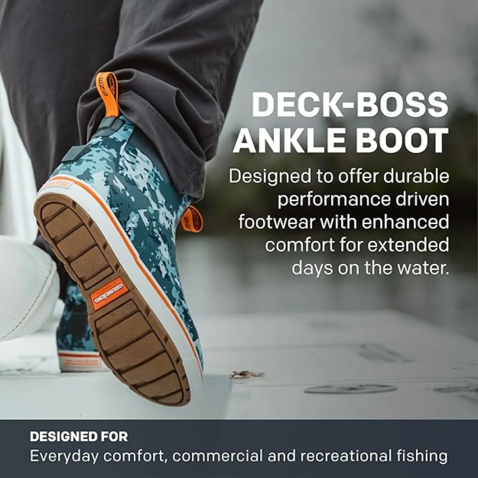 Grundens Men's Deck-Boss Ankle White Squall