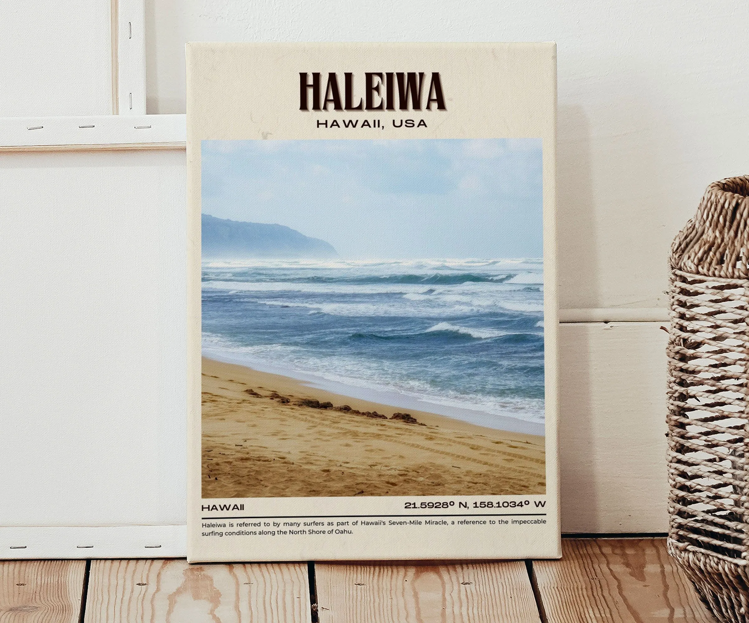 Haleiwa Vintage Wall Art, Hawaii, USA