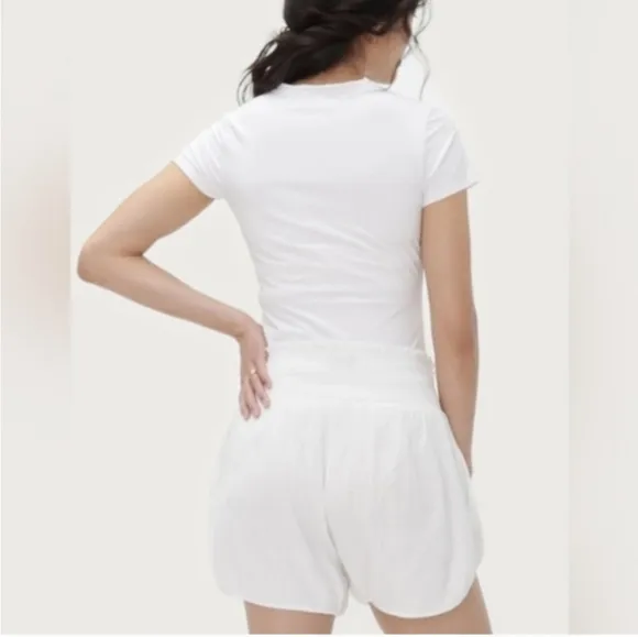 Hatch Maternity Henri White Gauze Casual Lounge Shorts Large NEW