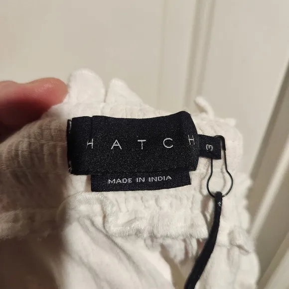 Hatch Maternity Henri White Gauze Casual Lounge Shorts Large NEW