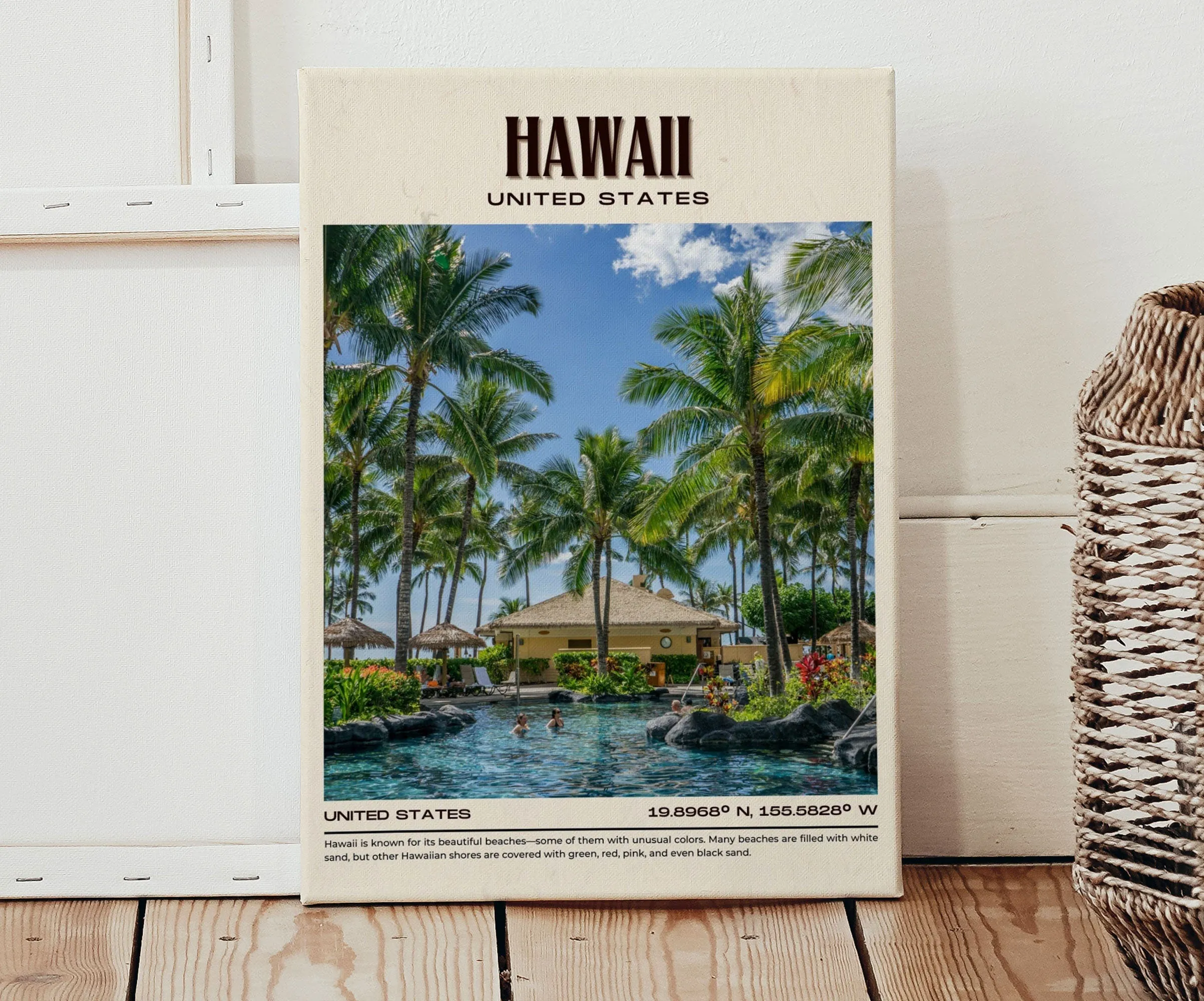 Hawaii Vintage Wall Art, USA