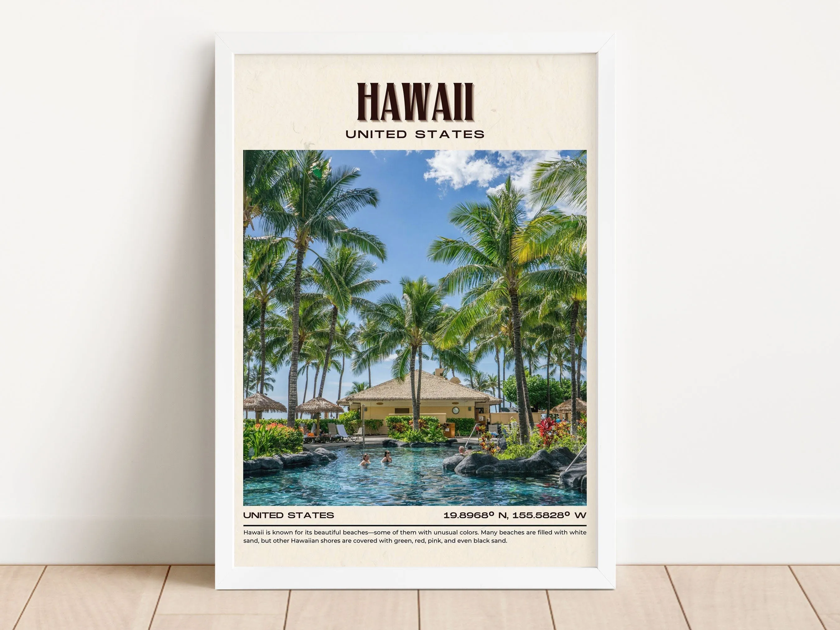 Hawaii Vintage Wall Art, USA