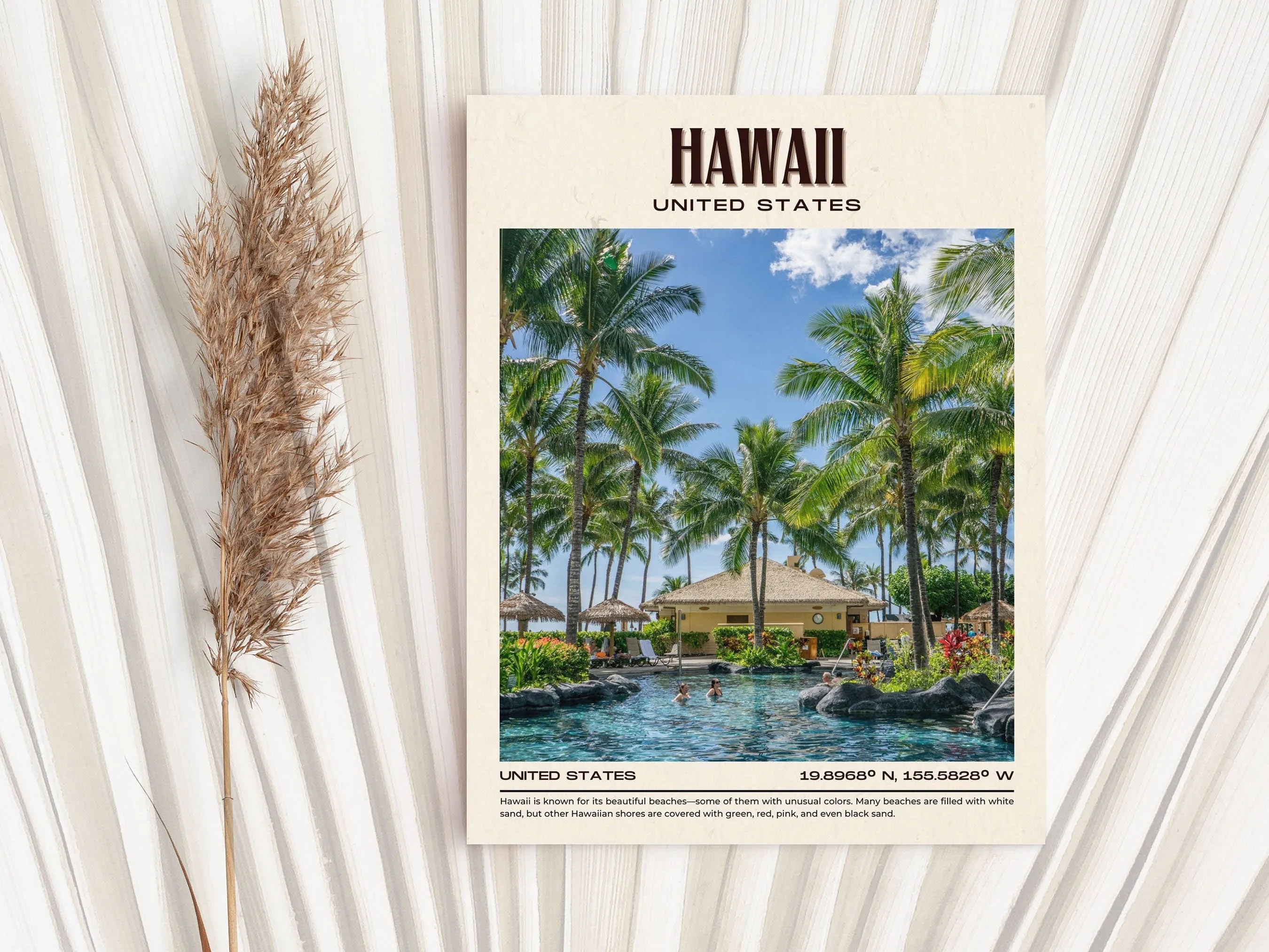 Hawaii Vintage Wall Art, USA