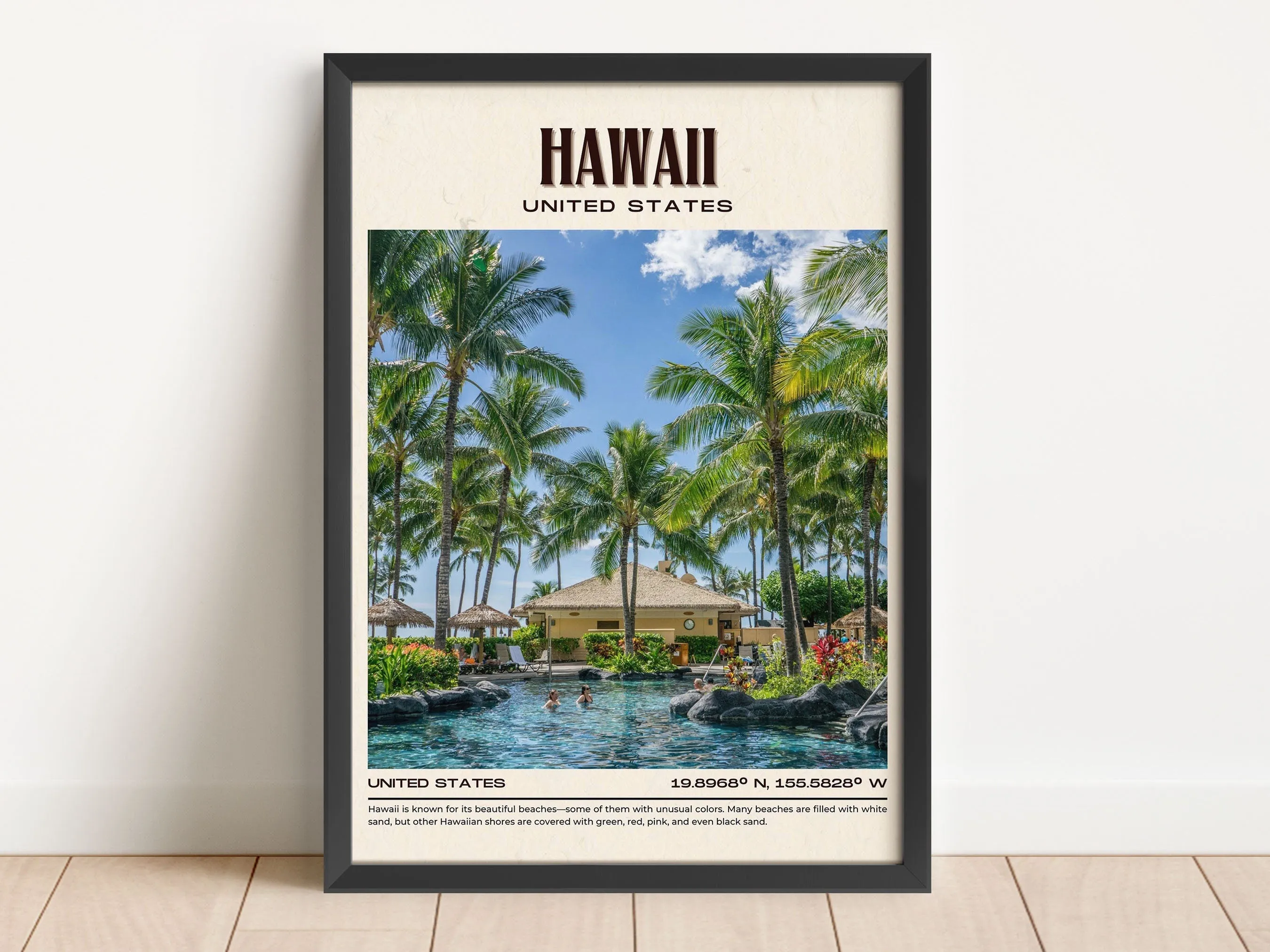 Hawaii Vintage Wall Art, USA