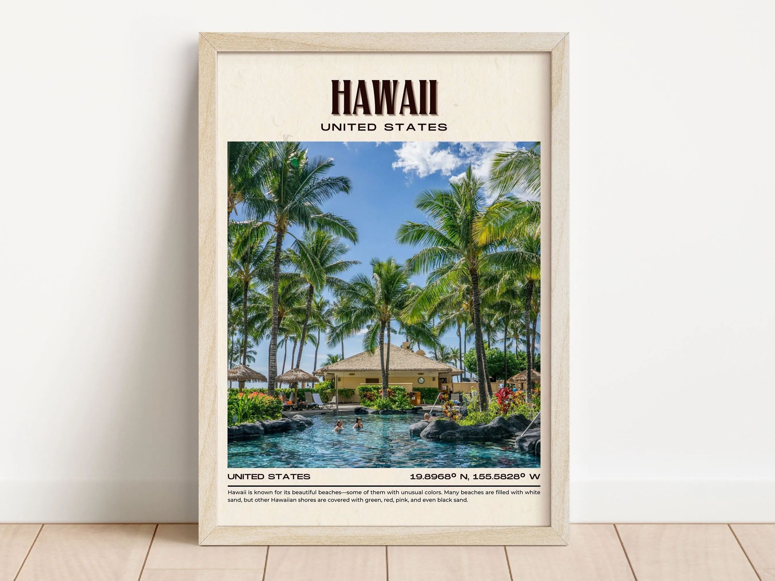 Hawaii Vintage Wall Art, USA