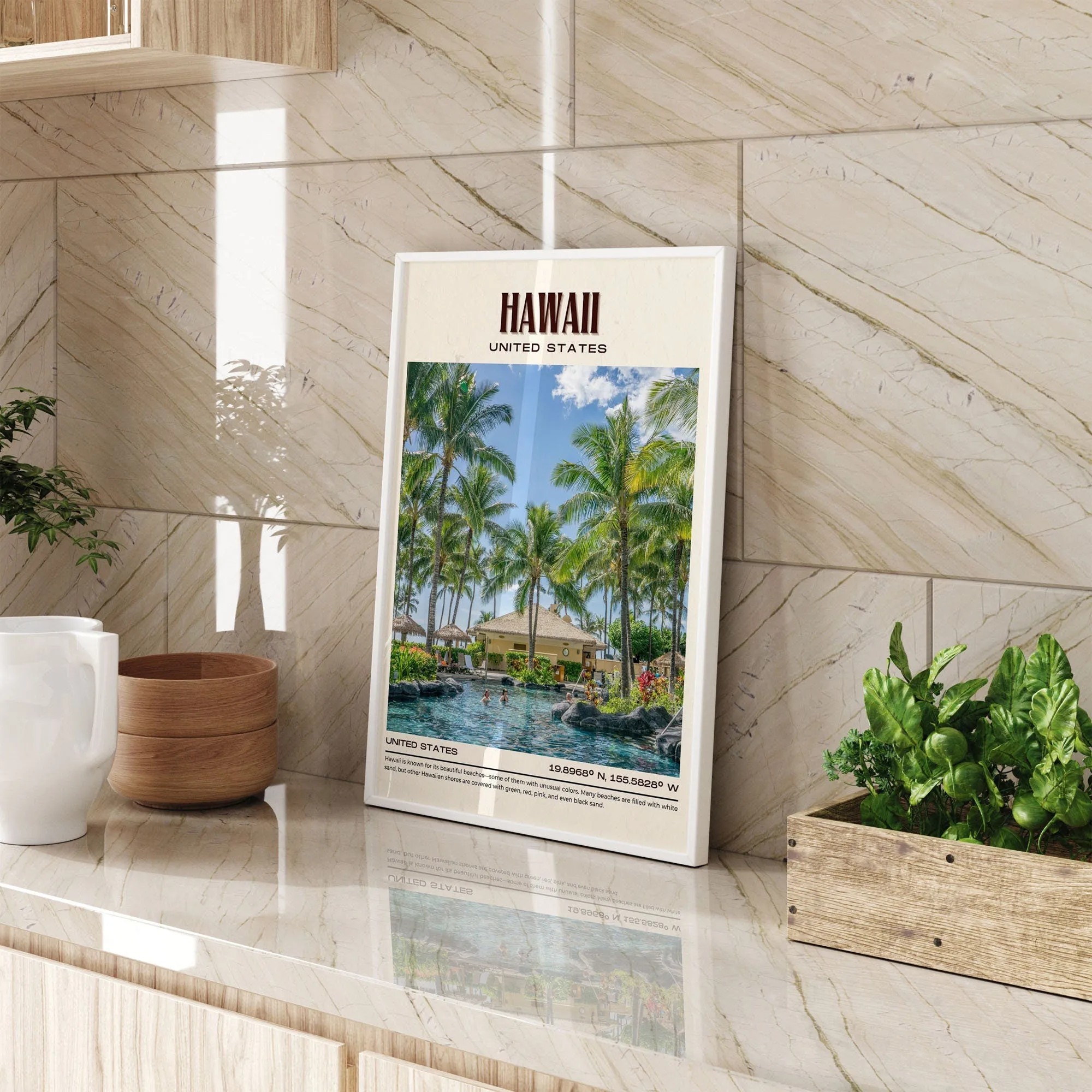 Hawaii Vintage Wall Art, USA