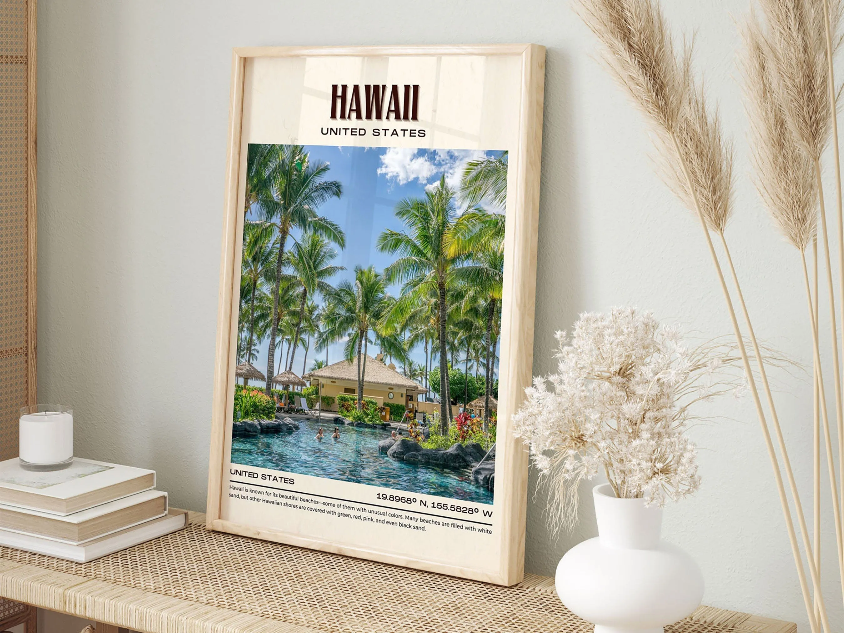 Hawaii Vintage Wall Art, USA