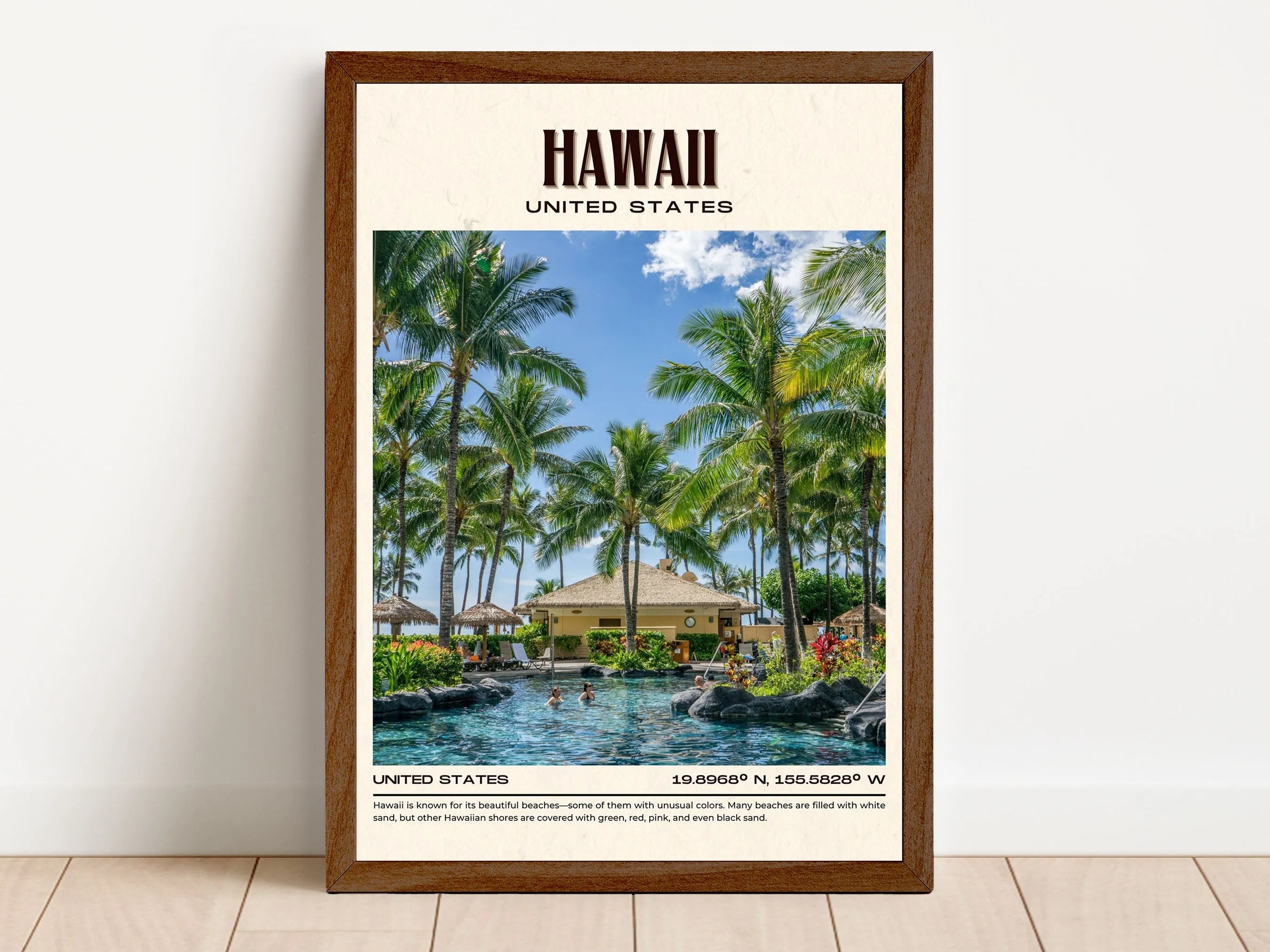 Hawaii Vintage Wall Art, USA