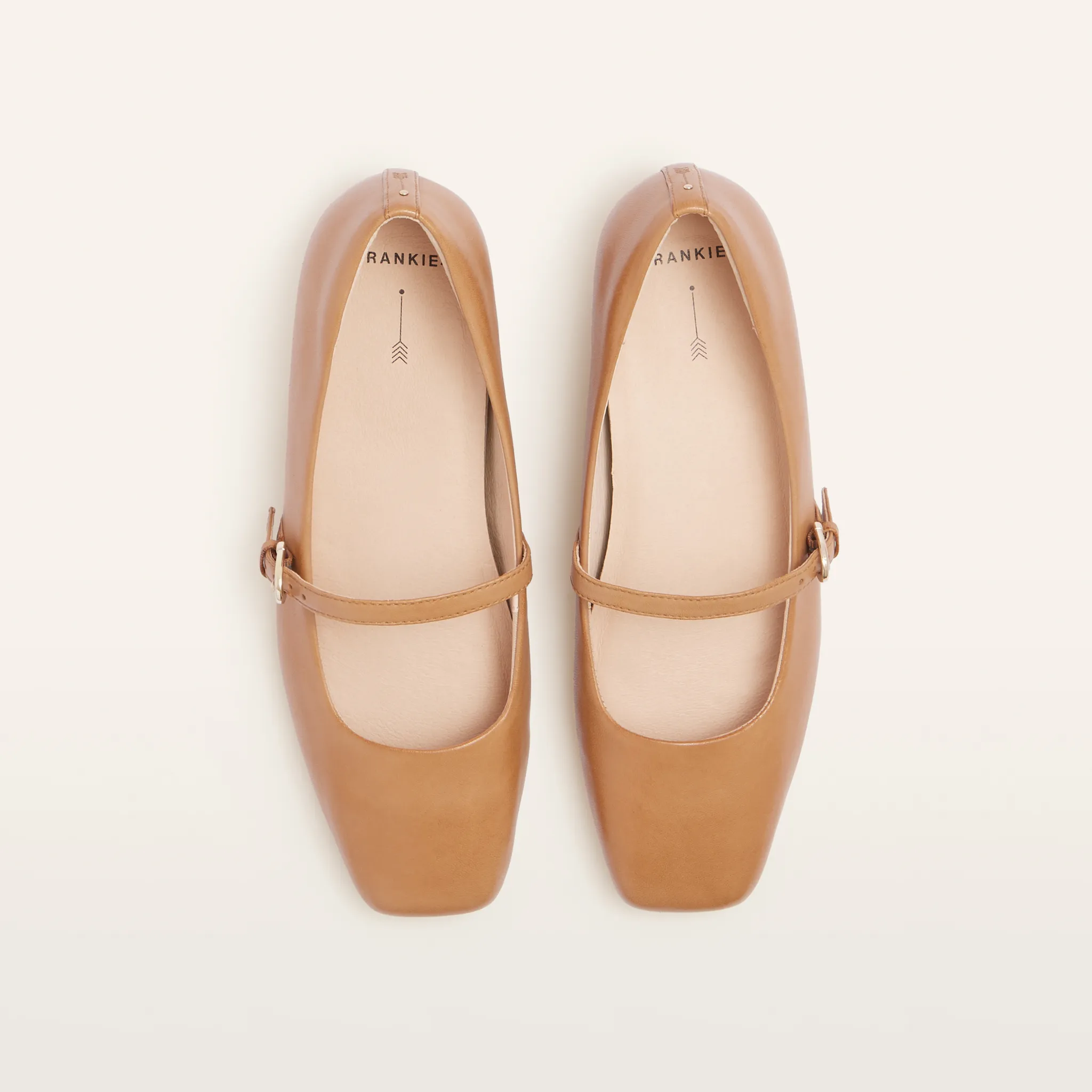 Hepburn Soft Tan Leather Ballet Flats