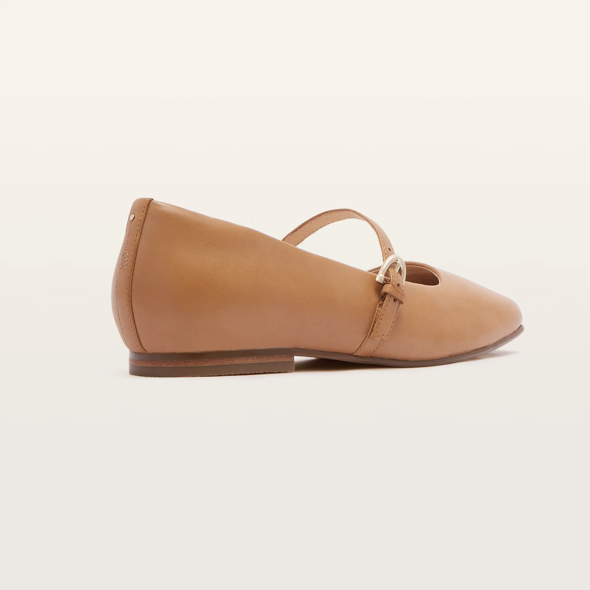 Hepburn Soft Tan Leather Ballet Flats