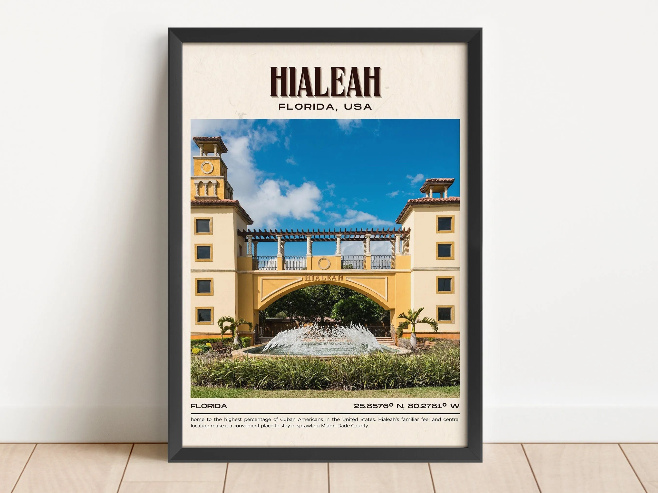 Hialeah Vintage Wall Art, Florida, USA
