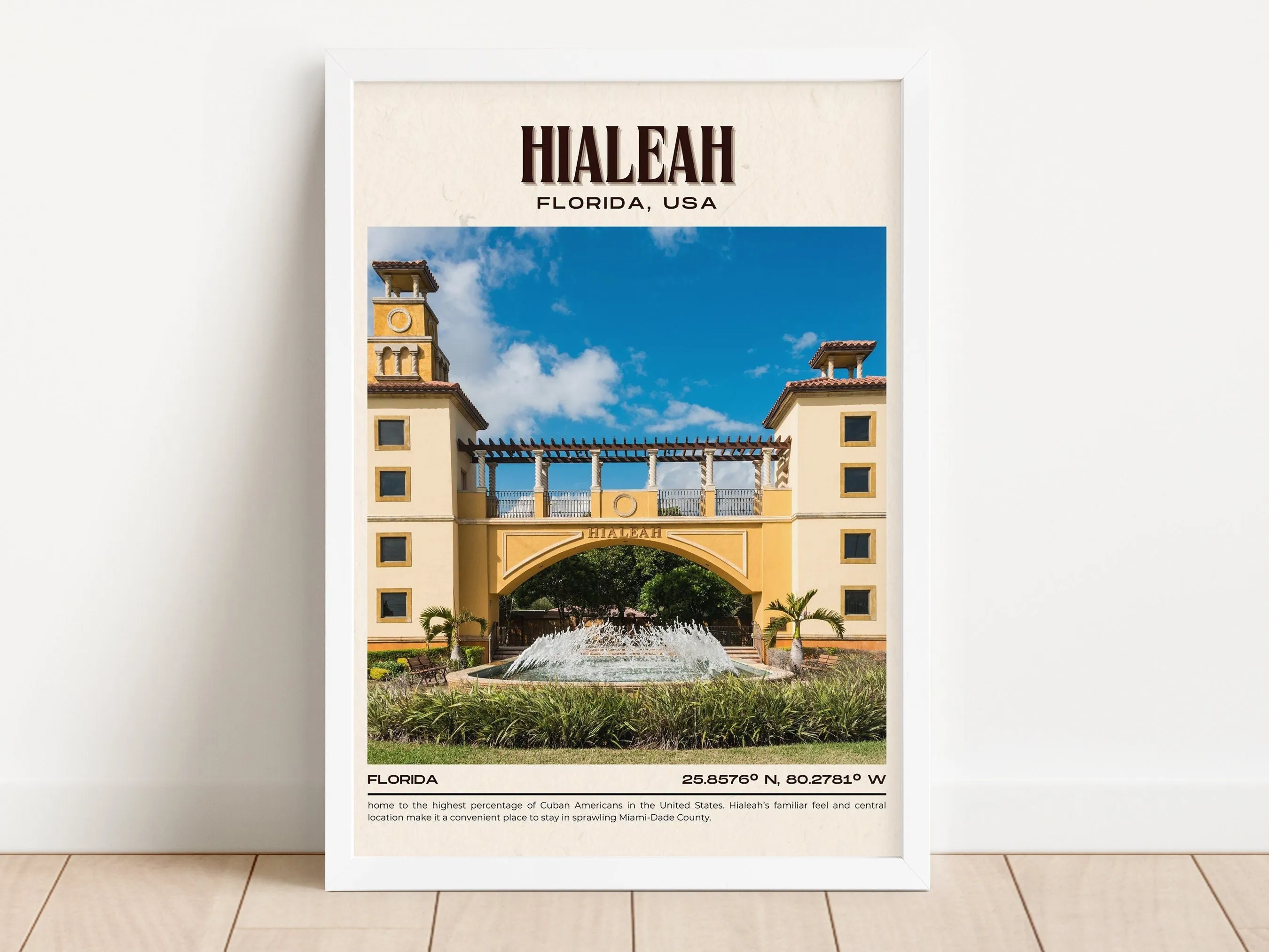 Hialeah Vintage Wall Art, Florida, USA