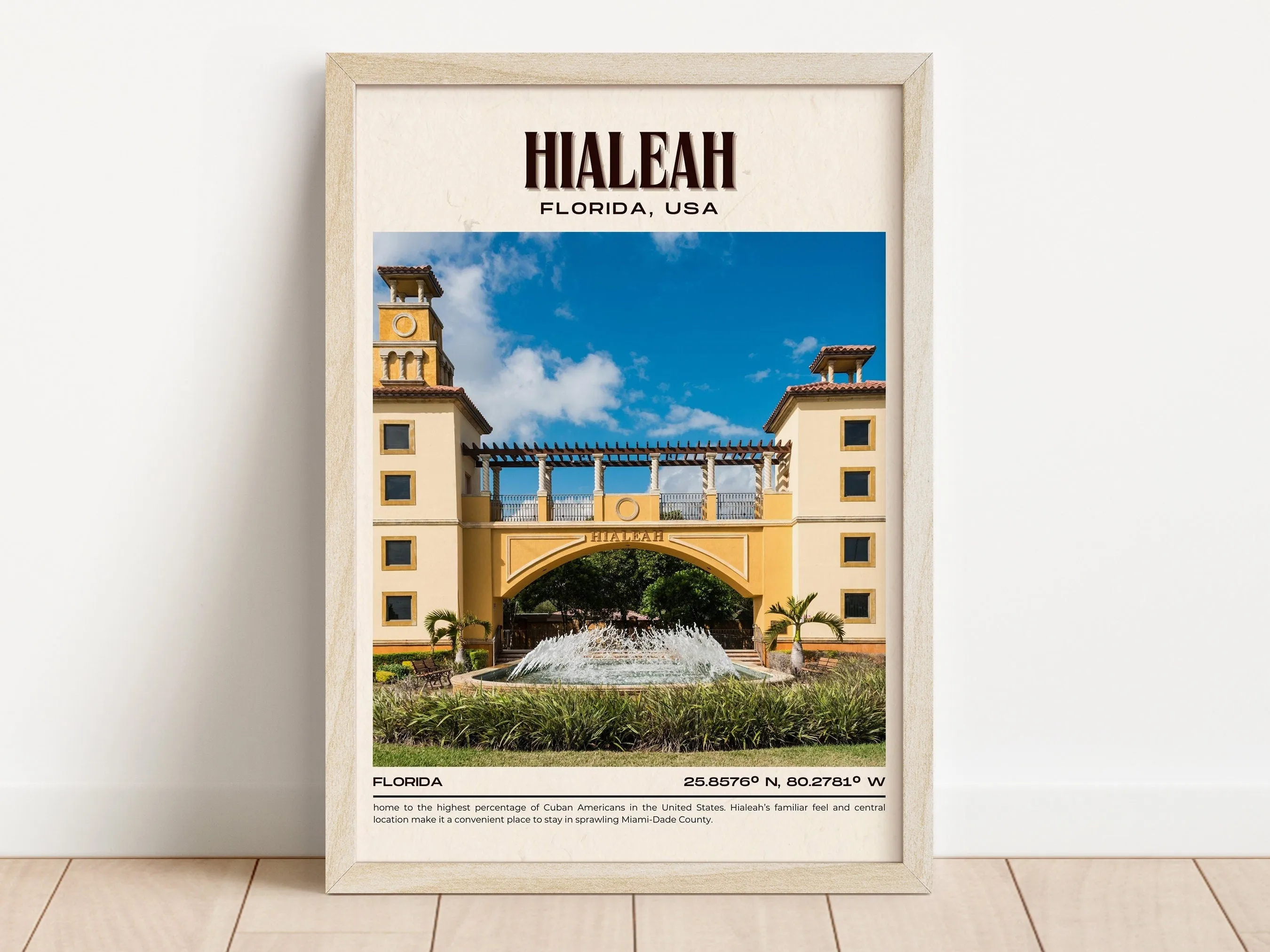 Hialeah Vintage Wall Art, Florida, USA