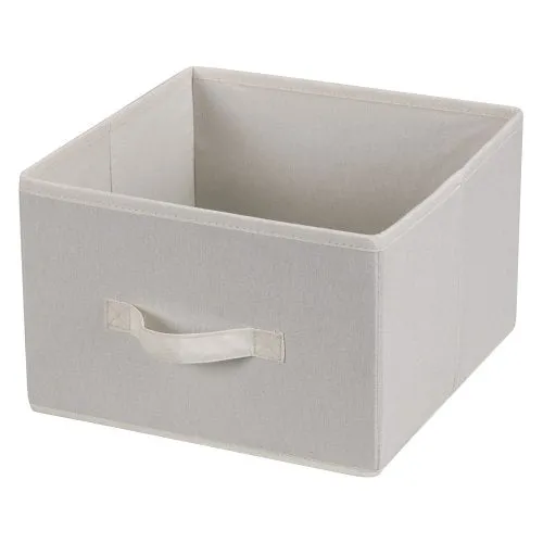 Household Essentials 311306 Set of 2 Drawers for Hanging Shelf Closet Organizers | Natural Canvas Fabric Bin with Handle