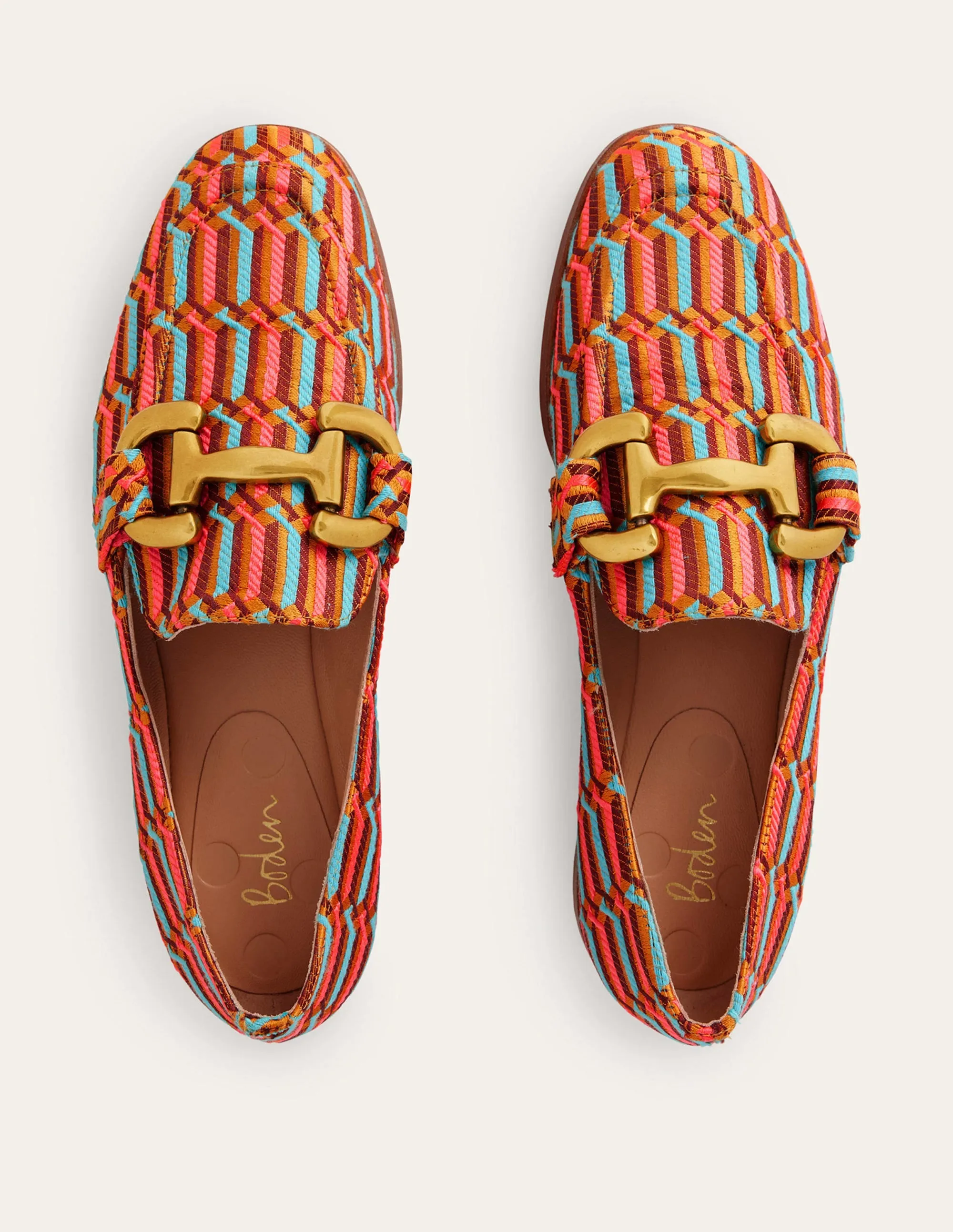 Jacquard-Loafer mit Trensen-Webstoff, Geometrisches Muster