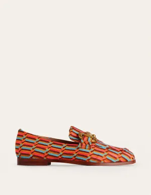 Jacquard-Loafer mit Trensen-Webstoff, Geometrisches Muster
