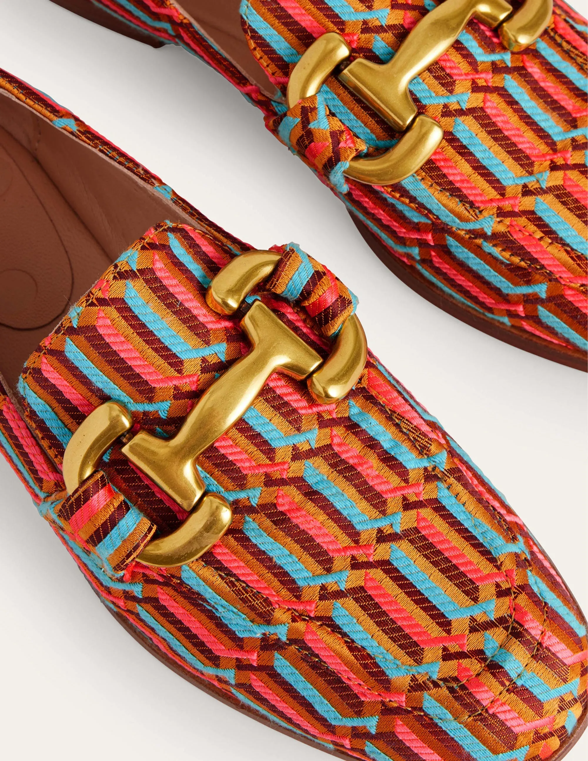 Jacquard-Loafer mit Trensen-Webstoff, Geometrisches Muster