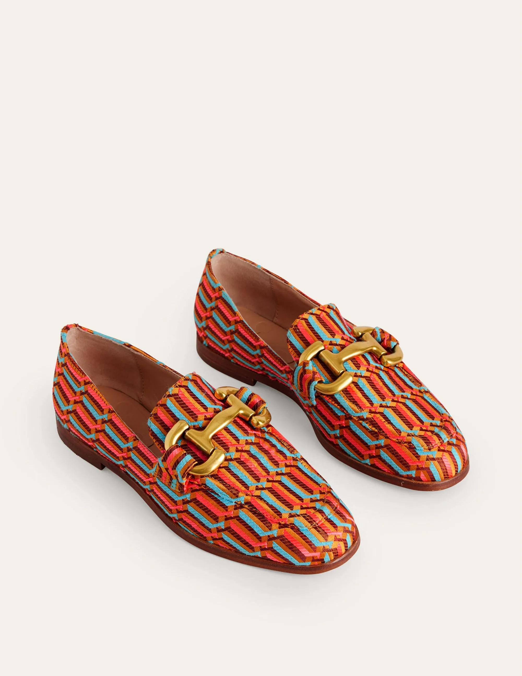 Jacquard-Loafer mit Trensen-Webstoff, Geometrisches Muster