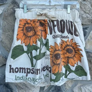 Jaded Gypsy Sunflower Shorts L/XL Boho Western Gypsy Chic Paperbag Flour Sack