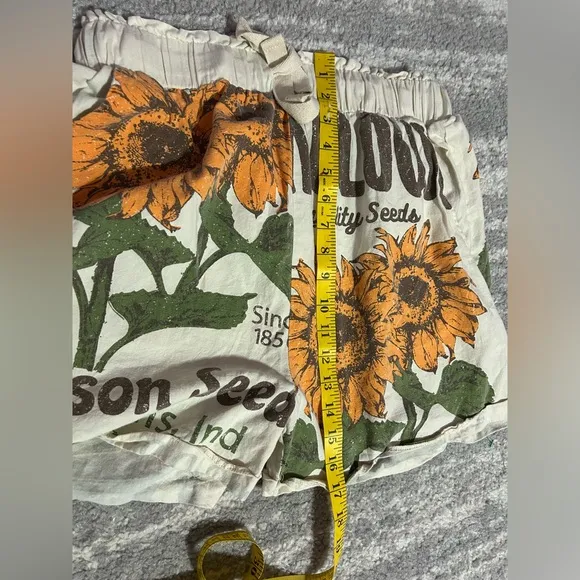 Jaded Gypsy Sunflower Shorts L/XL Boho Western Gypsy Chic Paperbag Flour Sack