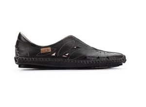 'Jerez' women's perforated summer slip-on shoe - black