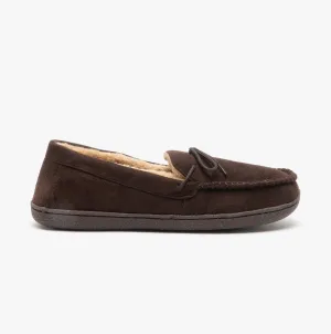 Jo & Joe MALCOLM Mens Moccasin Slippers Brown