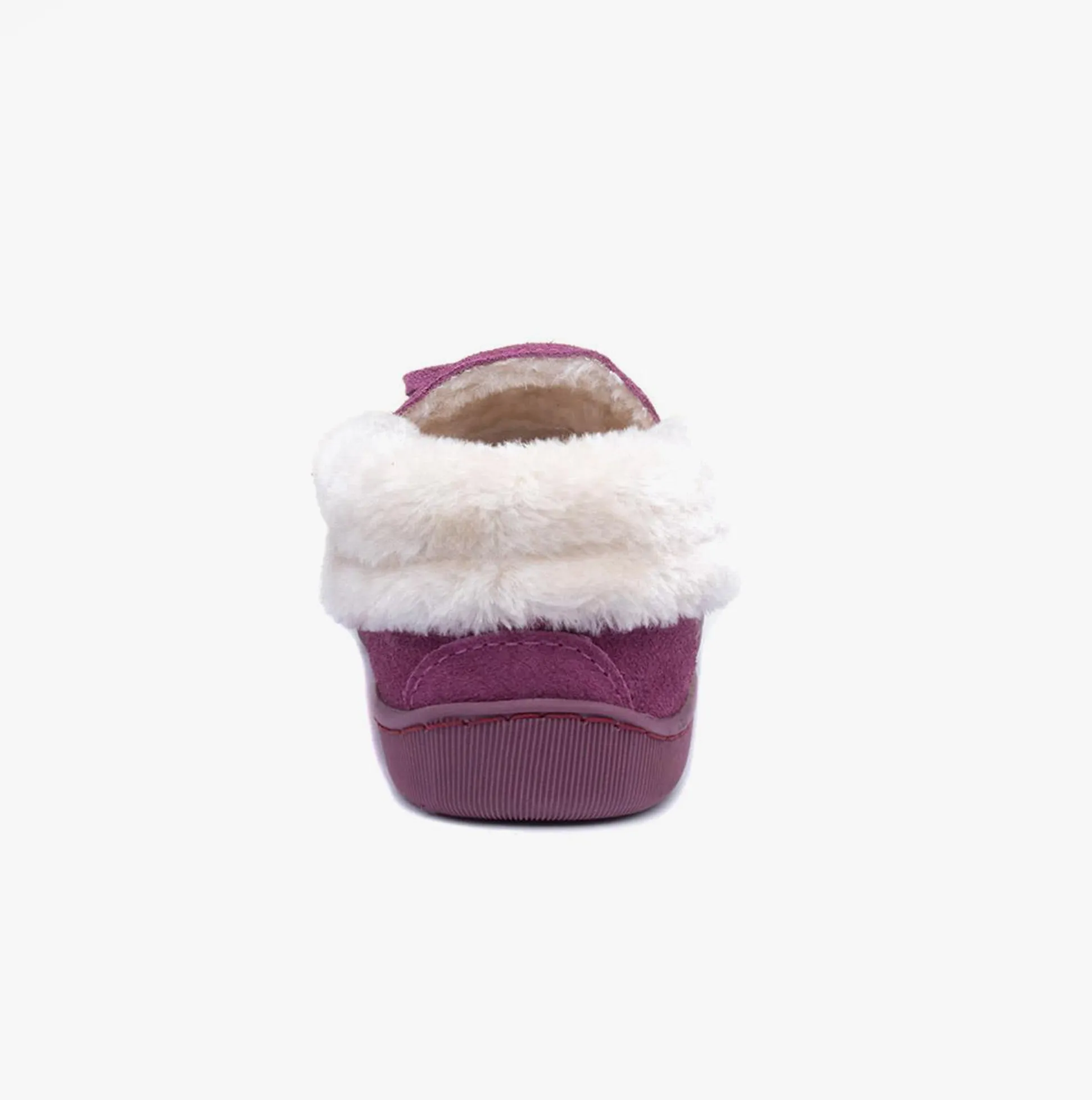 Jo & Joe MULL Womens Suede Moccasin Slippers Dark Pink