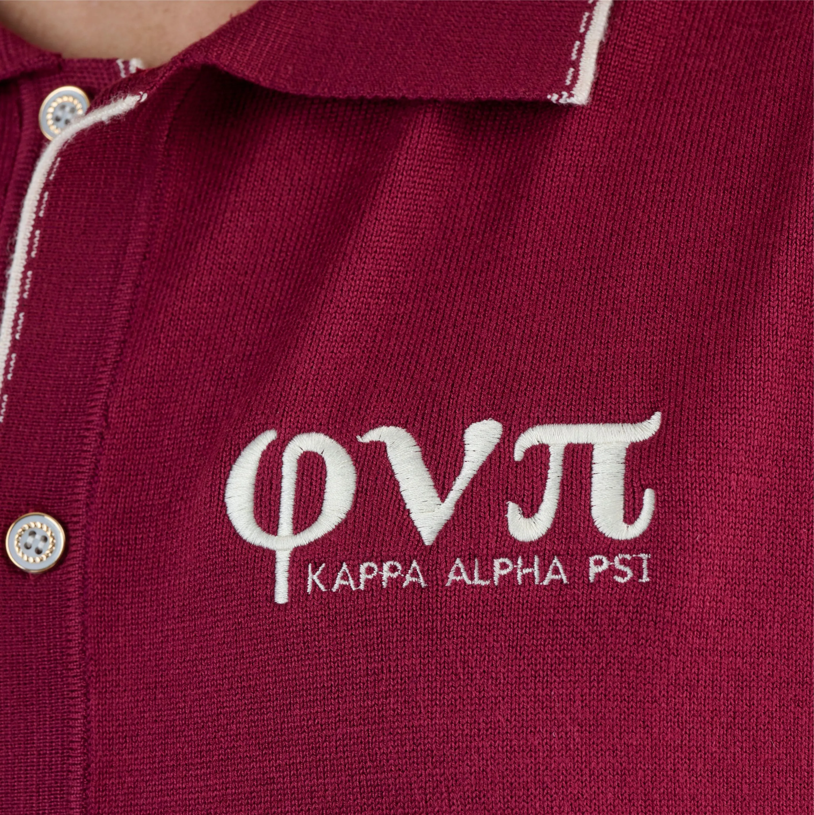 Kappa Alpha Psi Phi Nu Pi Full Button  Lightweight Sweater (Krimson)