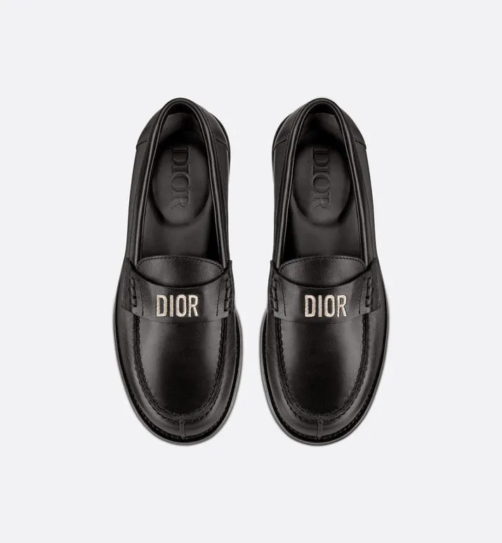 Kid's Loafer • Black Calfskin