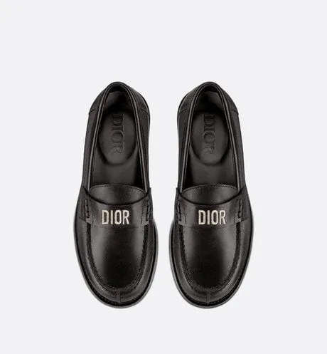 Kid's Loafer • Black Calfskin