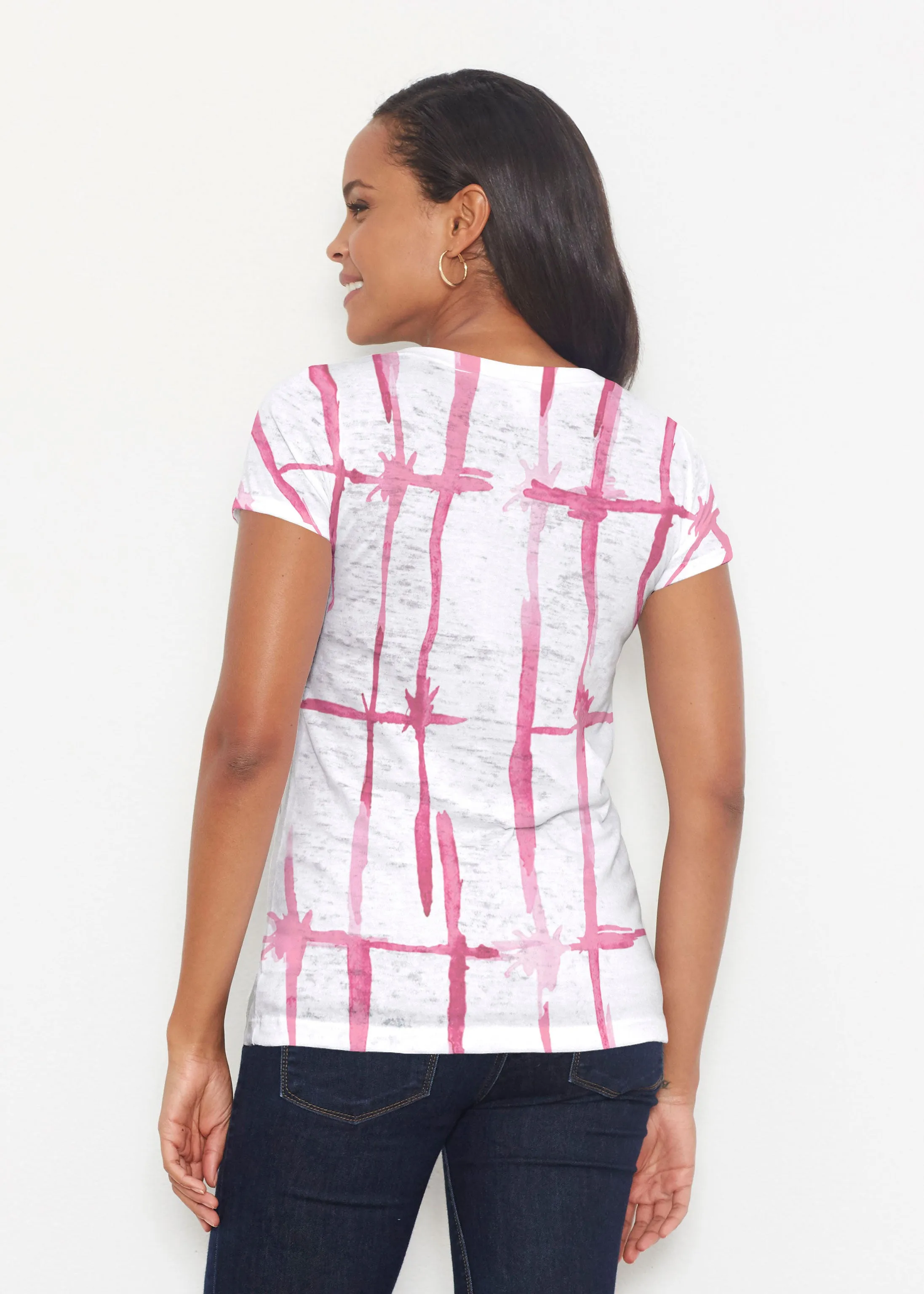 Knotted Pink (7897) ~ Short Sleeve Scoop Shirt