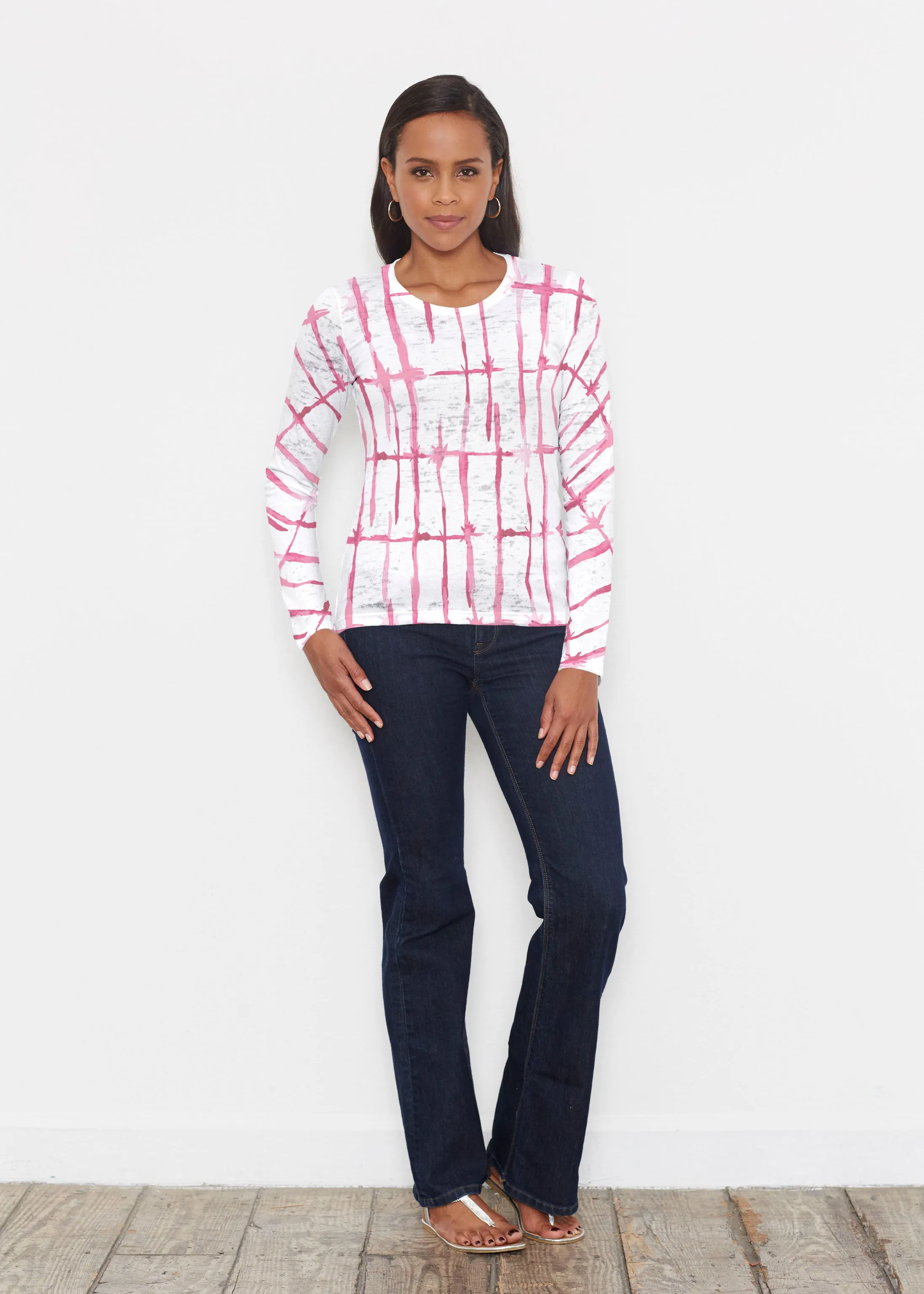 Knotted Pink (7897) ~ Signature Long Sleeve Crew Shirt