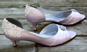 Lace Bridal Shoes in Vintage Style, Cream Color - SOLD OUT